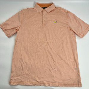 Masters Collection Polo Shirt Mens Size L Peach Orange Pima Cotton Golf